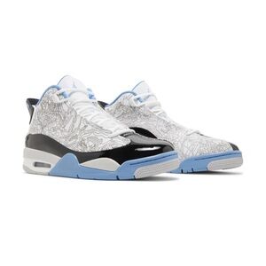 Size 10.5 Jordan Dub Zeros. Light blue, gray and black sneakers . GUC.